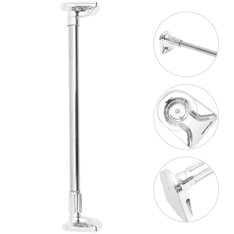 Thickened Stainless Steel Retractable Tension Pole Adjustable Telescopic Clothes Drying Rod For Bathroom Shower Window 50-80Cm