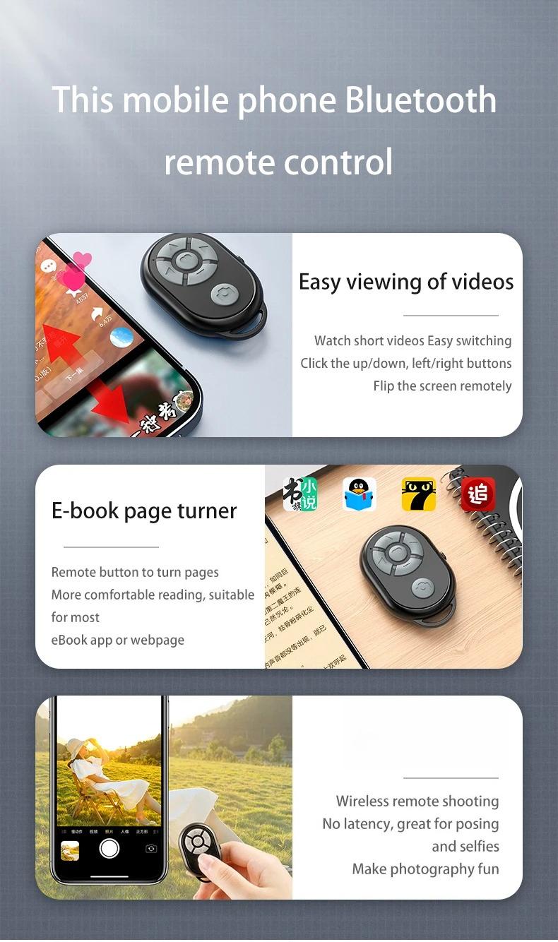 Universal Remote Control Selfie Stick Bluetooth Camera Controller