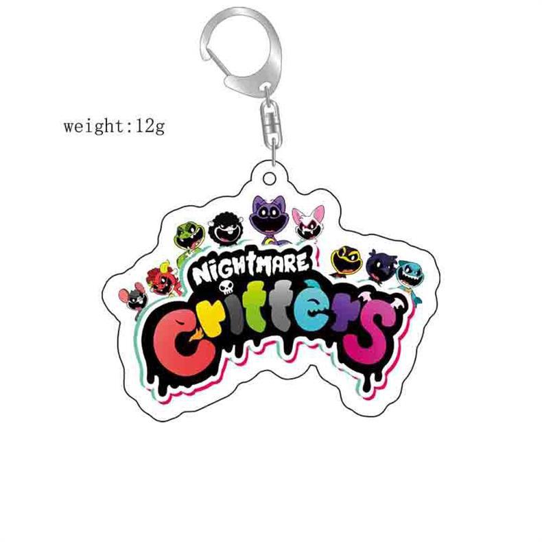 Cross-border new Bobby's playtime 4 smiling animals surrounding acrylic keychain pendant