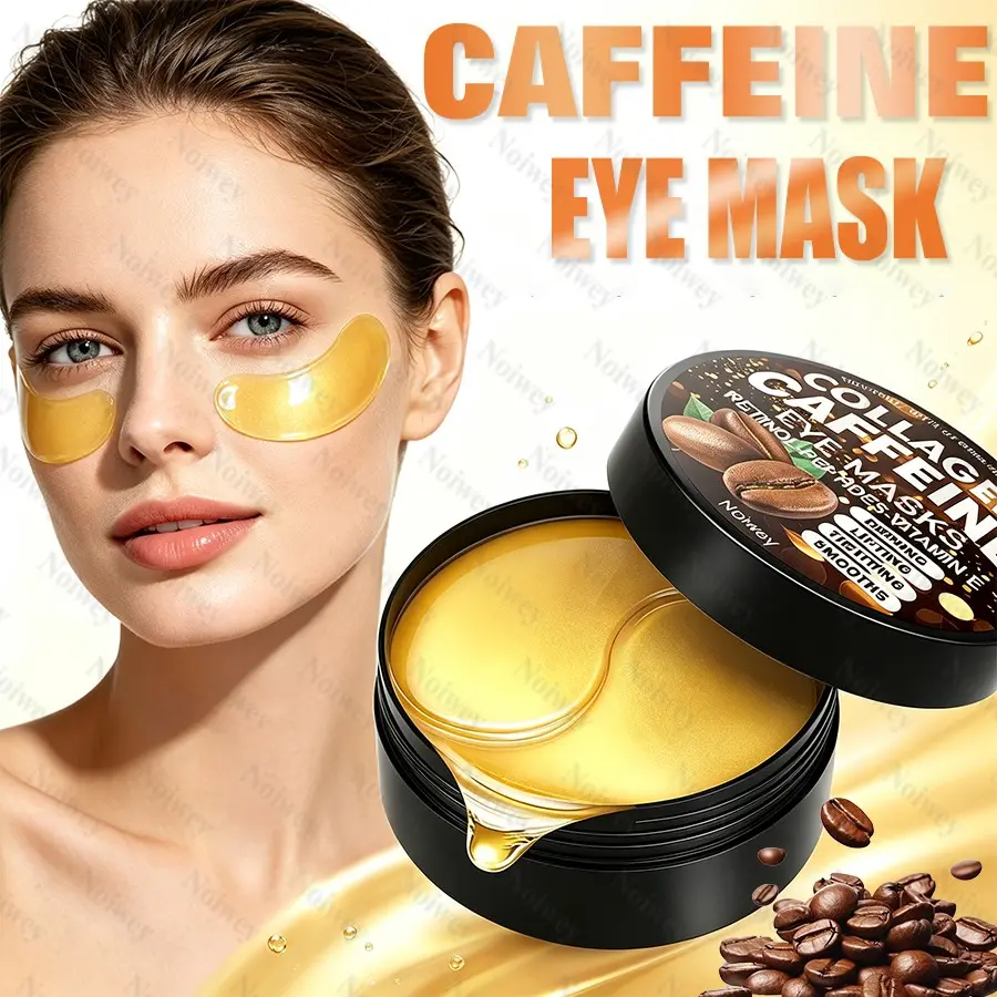 60pcs Caffeine Collagen Eye Masks,cooling eyes maks,Nourishing&Hydrating Eye Mask with Collagen and Retinol,Moisturizing,instantreduces the look of dark circles,Delicate And Firm Skin Around The Eyes,24K Golden Eye Mask,Firming,for women and man