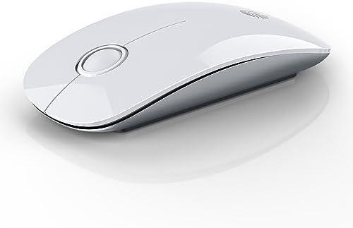 Bluetooth Mouse for MacBook/Laptop/Notebook/pc/iPad/Chromebook, Wireless Mouse forMacBook air/Pro (White)