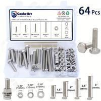 64pcs,304 Stainless Steel,SAE
