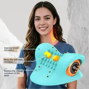 Electric Neck and Shoulder Massage Pillow with USB Power, Rechargeable Ergonomic Design, Perfect Christmas Gift for Home and Office