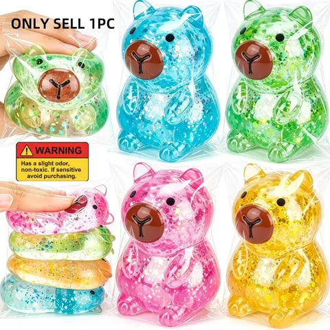 Squishy Maltose Capybara Squishy Toy, Maltose Texture Slow Rebound Sensory Toy, Soft Squeeze Fidget Toy for Anxiety Stress Relief, Portable Office Desk Decompression Toy, Sensory Stress Reliever, Decompression Squeeze Fidgets