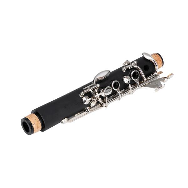 Beginner Bb Clarinet – 17 Keys Black Clarinet with 2 Mouthpieces & Connector, Easy to Learn，clarinet player Chrome Durable Oboe Instrument Bamboo Flute Fathersdaygift