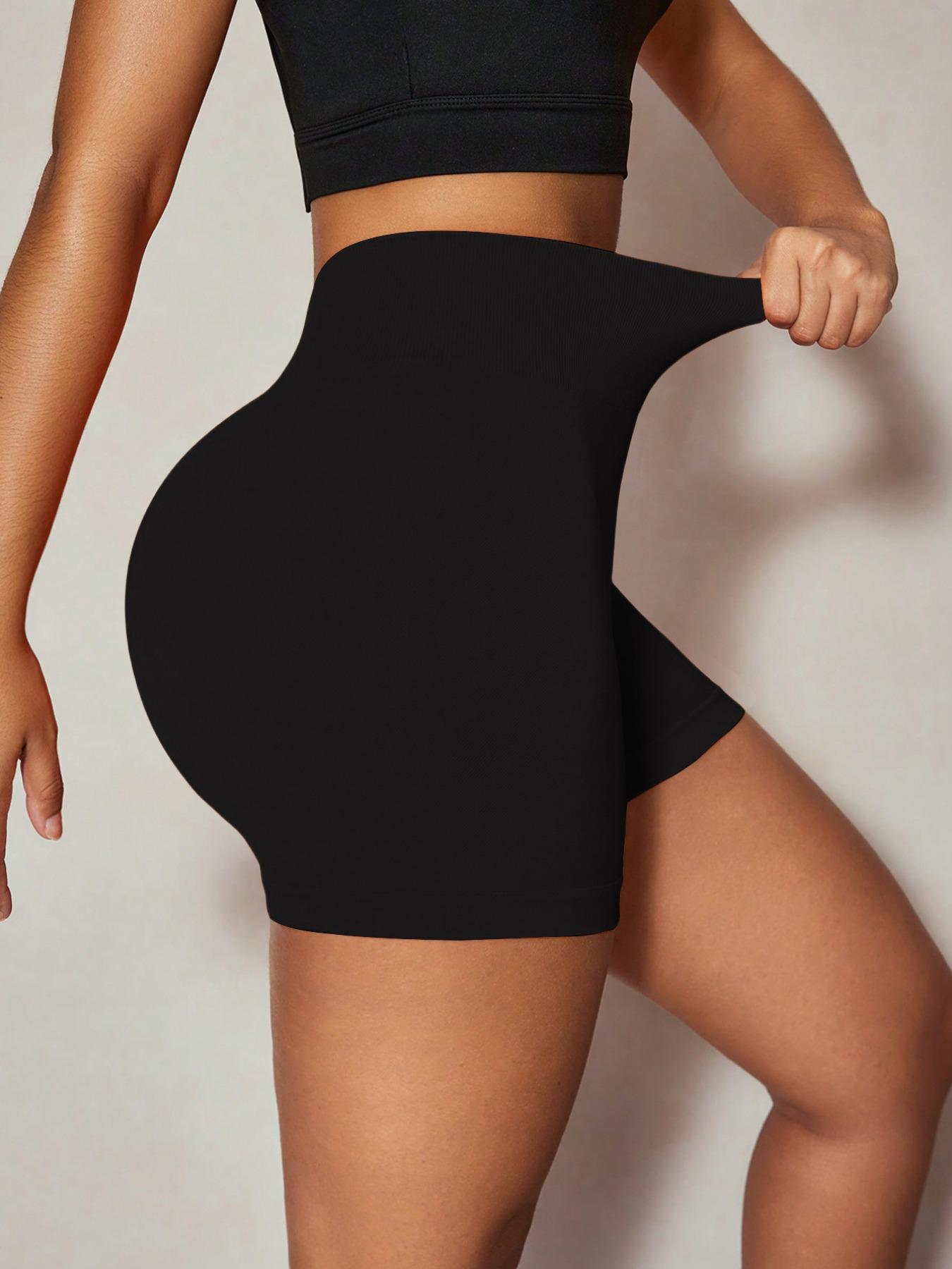 Women's High-Waist Seamless Workout Shorts, Tummy Control Design, High-Stretch Comfortable Activewear, Stylish Fitness Bottoms, Running Training Shorts