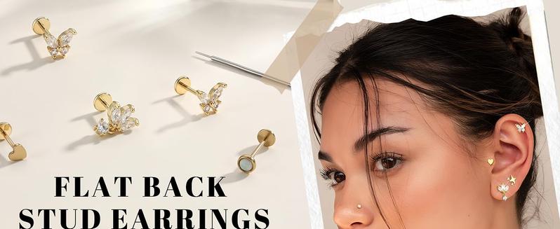 FIASASO Hypoallergenic Flat Back Stud Earrings Surgical Steel Cartilage Earrings for Women Flatback Threadless Push in Nose Studs Lip Labret Medusa Conch Helix Tragus Piercing Jewelry 16G/18G/20G FIASASO Hypoallergenic Flat Back Stud Earrings Surgical Steel Cartilage Earrings for Women Flatback Threadless Push in Nose Studs Lip Labret Medusa Conch Helix Tragus Piercing Jewelry 16G/18G/20G