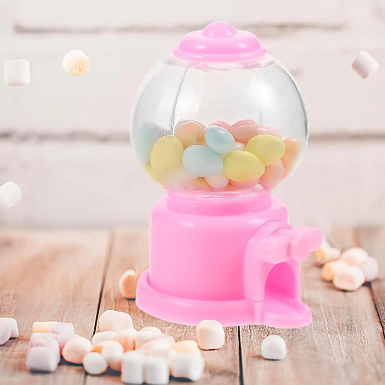 Mini Gumball Machine Candy Dispenser with Gumballs - Fun Party Favor for Birthdays and Events