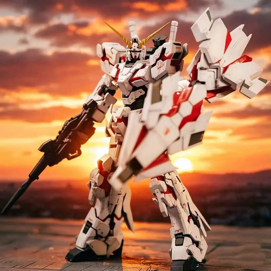 Unicorn Destruction Mode Mecha Model Kit, Mecha Assembly Model, DIY Building Blocks, 1/144 Scale, Includes Weapons, Shield, Stand, Educational Toy for Boys