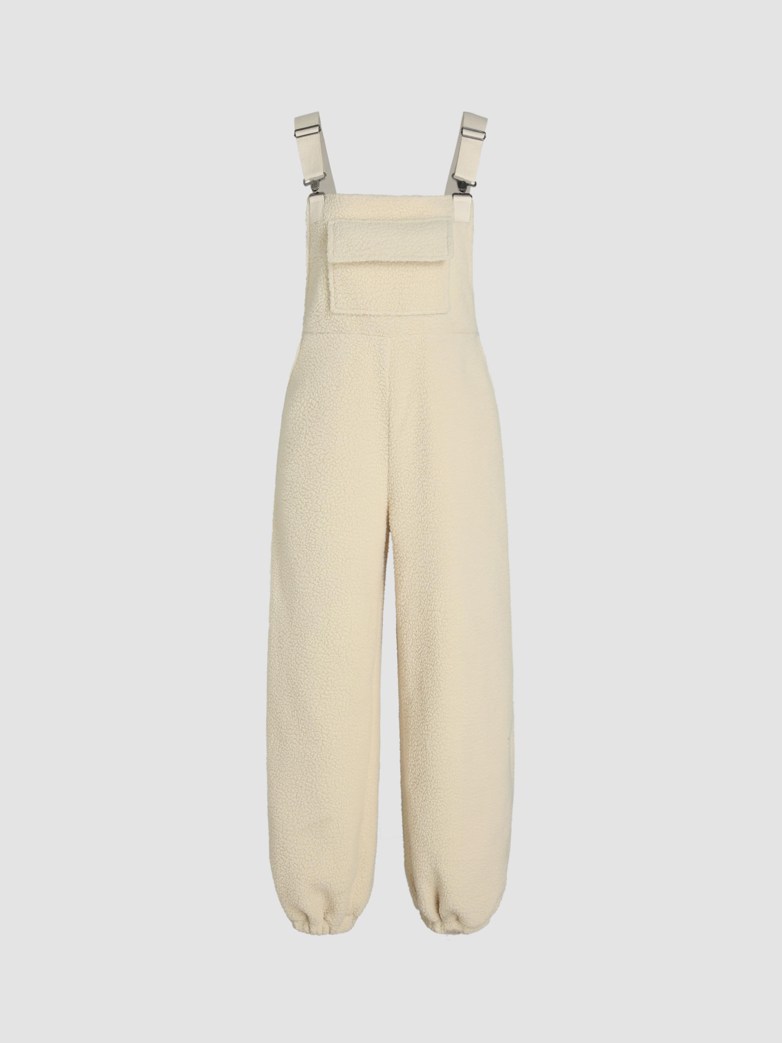 Cider [2 colors, Size 2-10] Fleece Pinafore Jogger Jumpsuit
