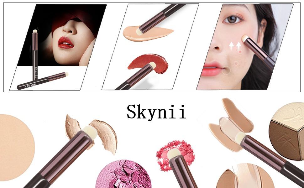 10PCS Skynii Professional Round Head Lip Brush for Lipstick & Concealer - Eye Shadow, Makeup, and Shadow Brush