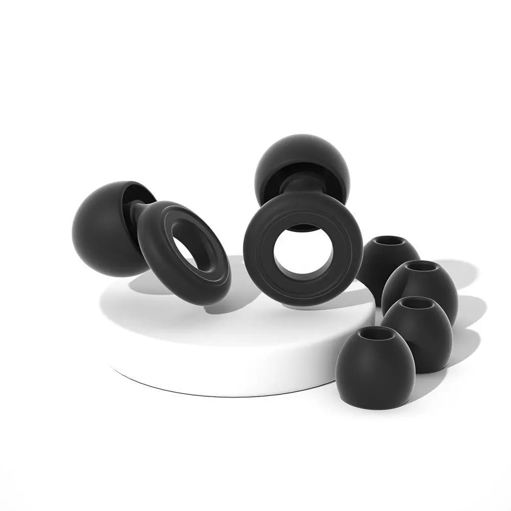 1 pair of noise-cancelling earplugs for sleeping and swimming, silicone reusable earplugs for noise reduction