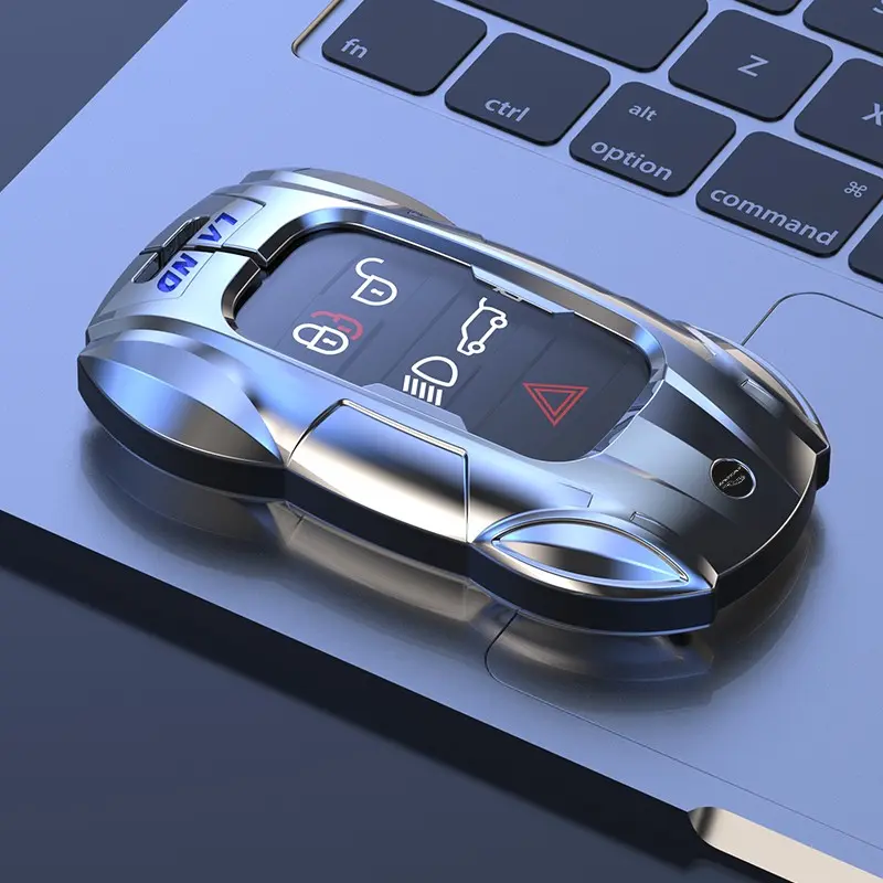 cubierta de control remoto accesorios para llavero,Aerodynamic sports car styled zinc alloy key fob cover,For Jaguar XE XF XJ F-PACE E-PACE I-PACE Complete Protection Block Scratches And Impact Damage