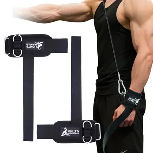 Heavy Duty Weight Lifting Straps, Padded Neoprene Wrist Cuffs with Integrated D-Ring, Secure Wrist Support with Universal Fit for Men & Women for Cable Machine Workouts