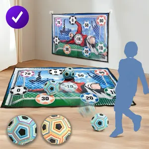 Velcro Shooting Football Toy, 1 Set Wall Mounted Velvet Target Indoor Silent Football Toy, Shooting Practice Sports Toy, Gift for Children, Boys & Men gifts, Soccer Goal Net