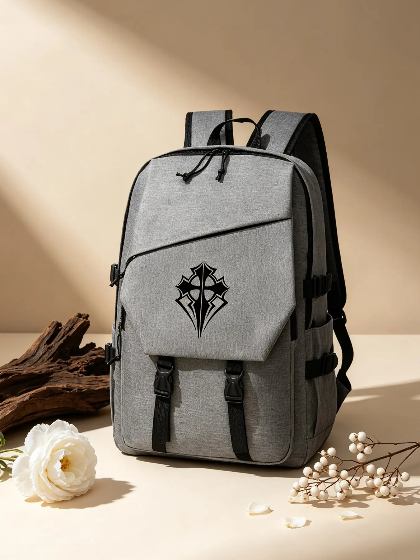 Cross Print Backpack, Backpack for School, Casual Laptop Bag, Large Capacity Lightweight Design, Ideal for Campus, Daily Use, Street Style, Outdoor Activities, Travel Laptop Backpack
