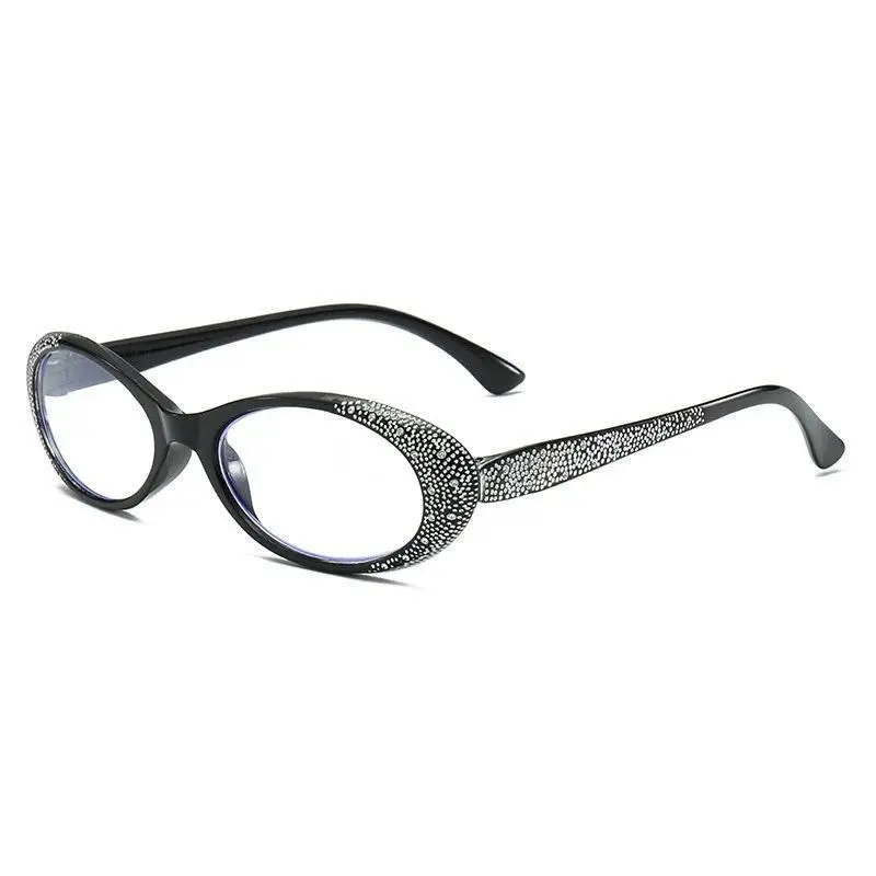 Fashionable  Reading Glasses Imitation Diamond Inlay Anti Blue Light for Women, Comfortable for Middle-aged and Elderly Readers