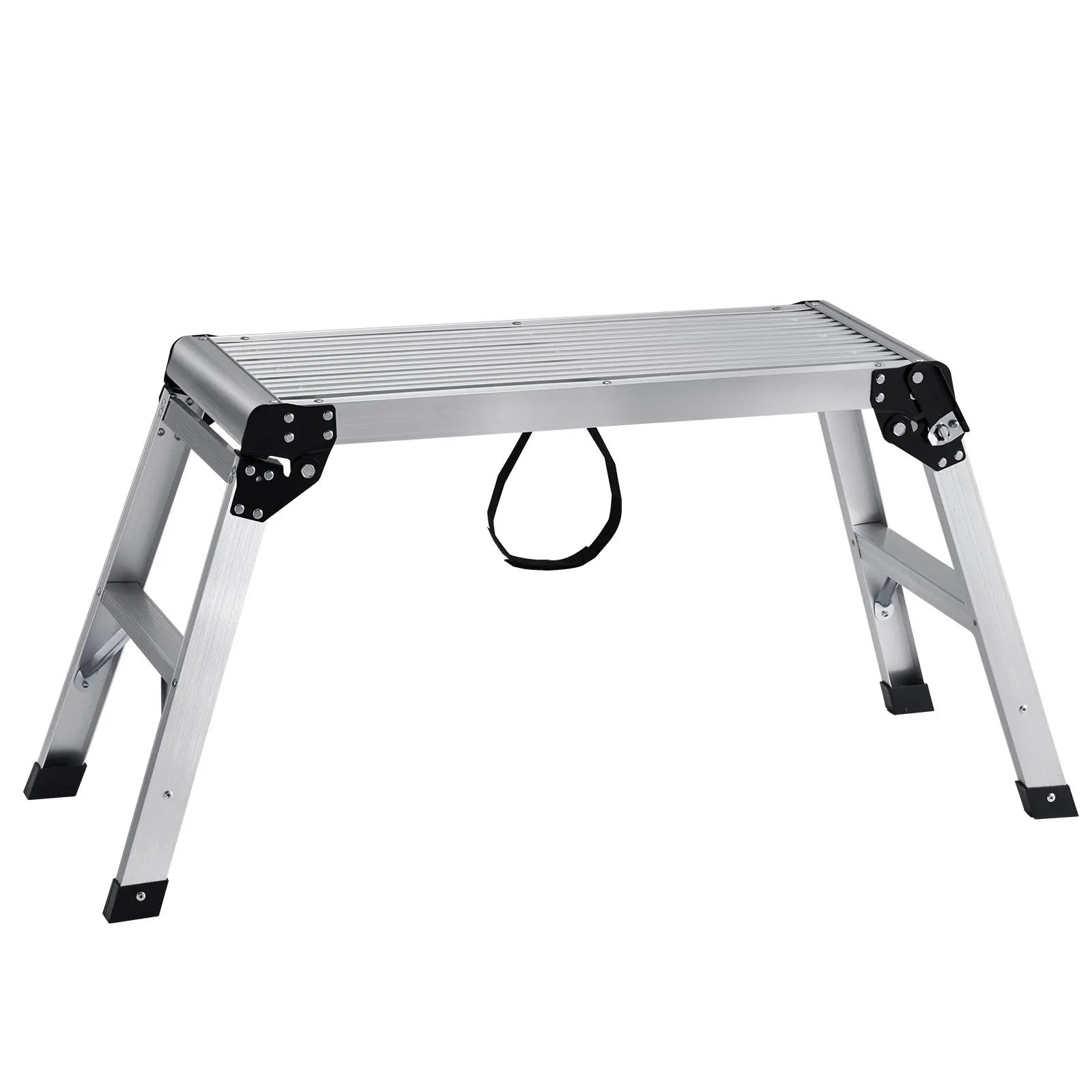 VEVOR Foldable Rectangular Aluminum Work Platform Workbench, Folding Stool with 330lbs Cap, Heavy-Duty, Non-Slip Feet, Outdoor Safe, Ideal for Drywall Work, Painting Jobs