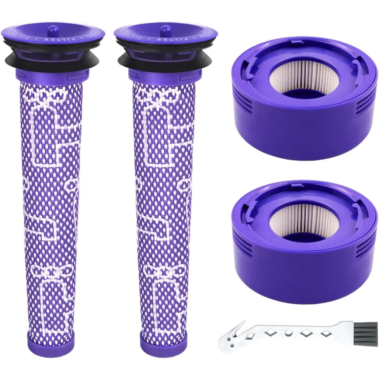 4 Pack Vacuum Filter  Kit for  V7, V8 , V8 Absolute, SV10, SV11 Cordless Vacuum Cleaners, 2 Pre Filter, 2  Filter, Replaces part No. 965661-01 & 967478-01