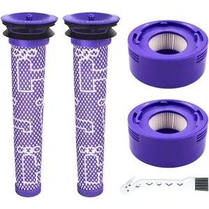 4 Pack Vacuum Filter  Kit for  V7, V8 , V8 Absolute, SV10, SV11 Cordless Vacuum Cleaners, 2 Pre Filter, 2  Filter, Replaces part No. 965661-01 & 967478-01