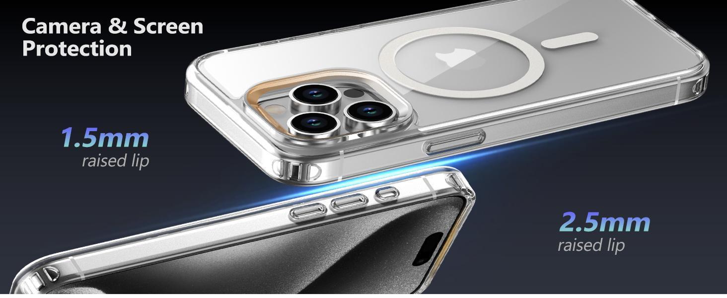 Clear Magnetic Phone Case for iPhone 17 16 16E 15 14 13 12 11 Pro Max Plus X/XS XSMax Case,Compatible with MagSafe,Not Yellowing Military-Grade Drop Protection Shockproof Crystal Clear Phone Cases for iPhone 17 Pro Max