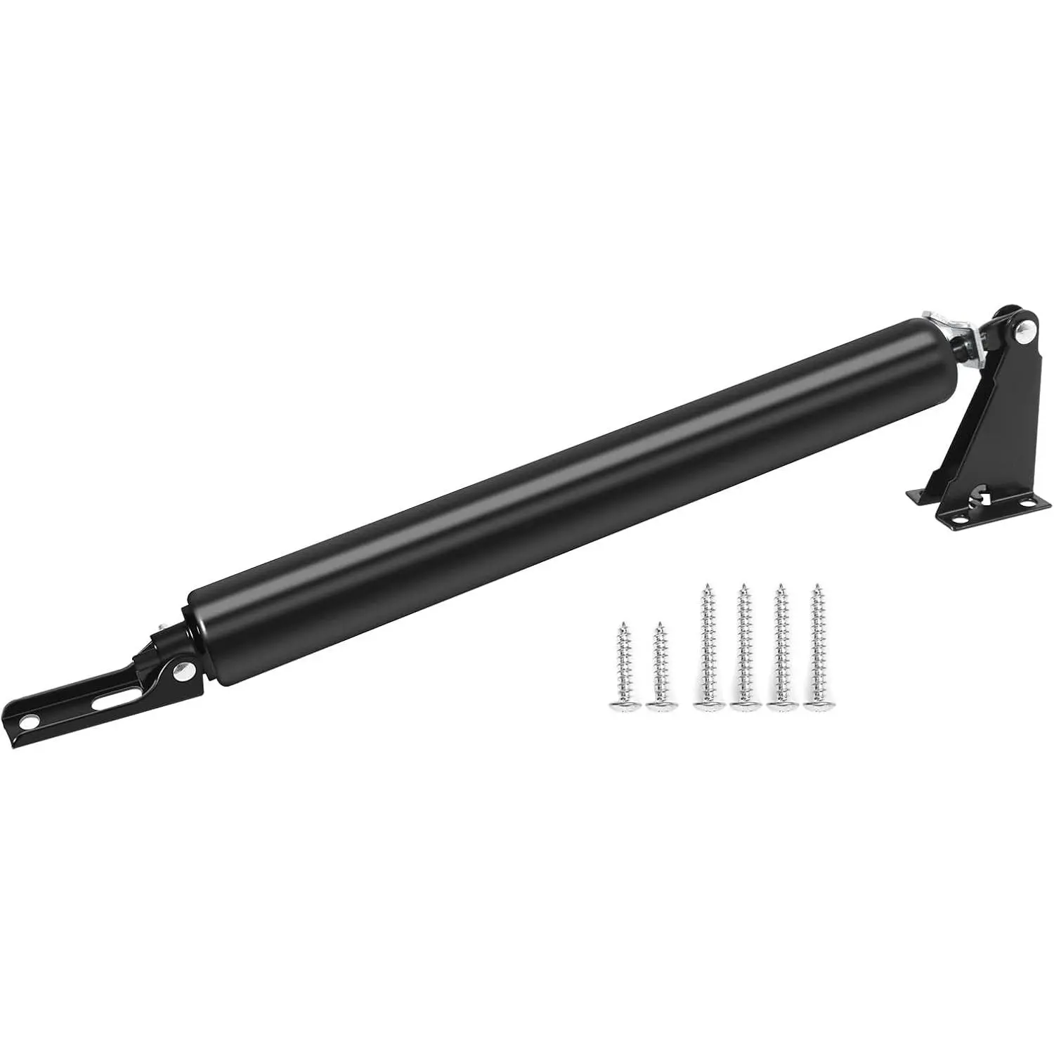 Screen Door Closer Kit - Pneumatic Closer Bracket, Adjustable Speed,  System, Opener and Closer 1Pack (Black)