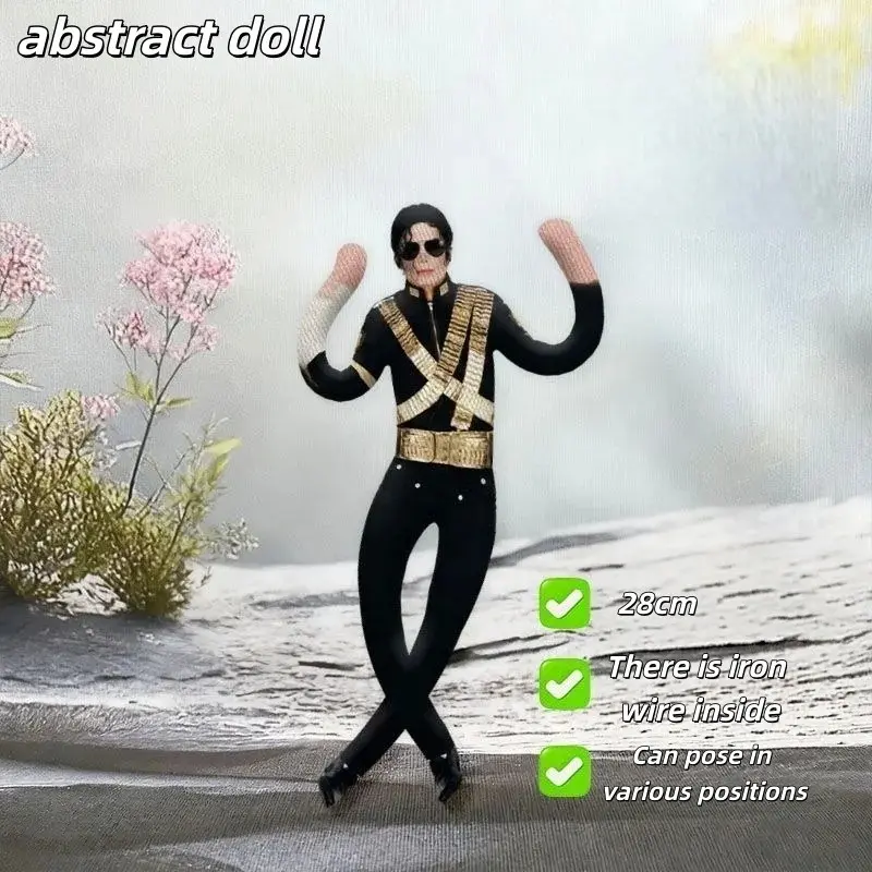Michael Jackson Role-Playing Prop Doll, Plush Toy, Room Decor, Abstract Jointed Figure, Gift Item, Trendy Character Accessory Michael Jackson Role-Playing Prop Doll, Plush Toy, Room Decor, Abstract Jointed Figure, Gift Item, Trendy Character Accessory