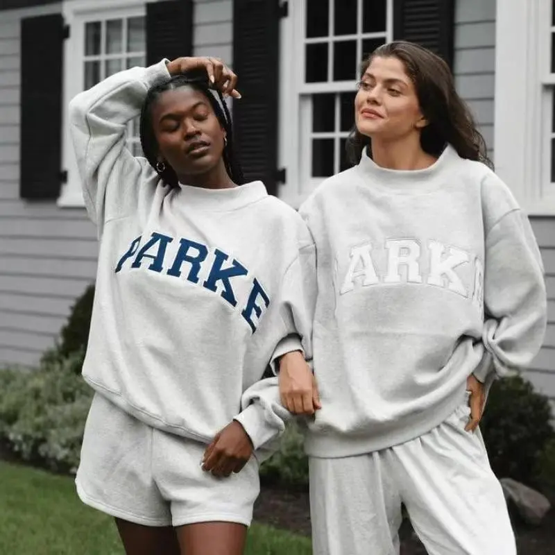 Printed Hoodie  trend Crewneck Sweatshirt EXOTIC Letter Print Sweatshirt