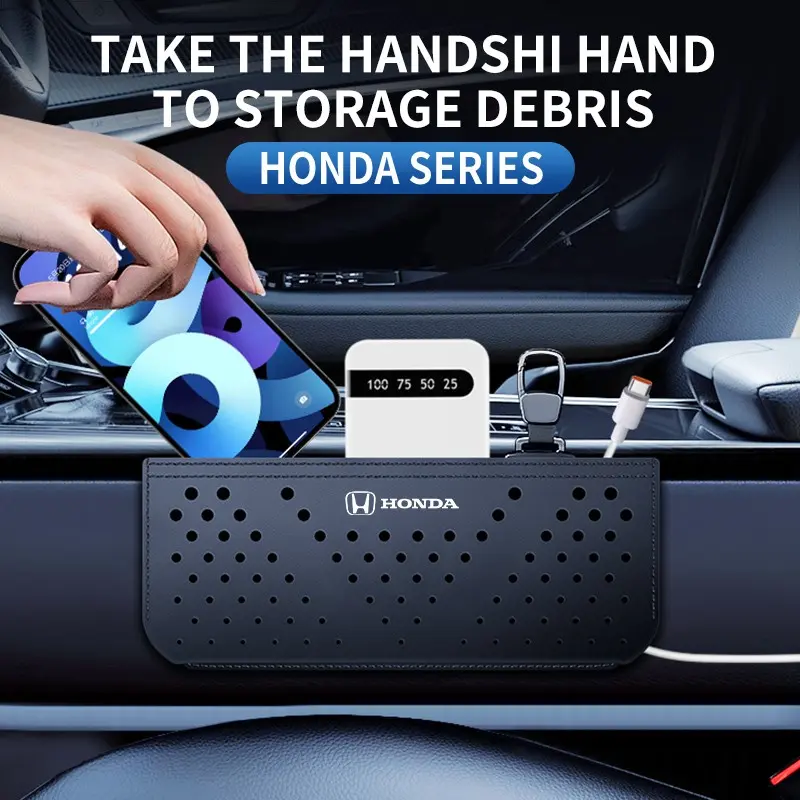 Suitable for Honda Civic, Accord, CR-V, HR-V, Pilot, Odyssey, City, Fit, Passport, Ridge, Discovery, e:Ny1 multifunctional car storage bag, car storage pocket, car interior accessory