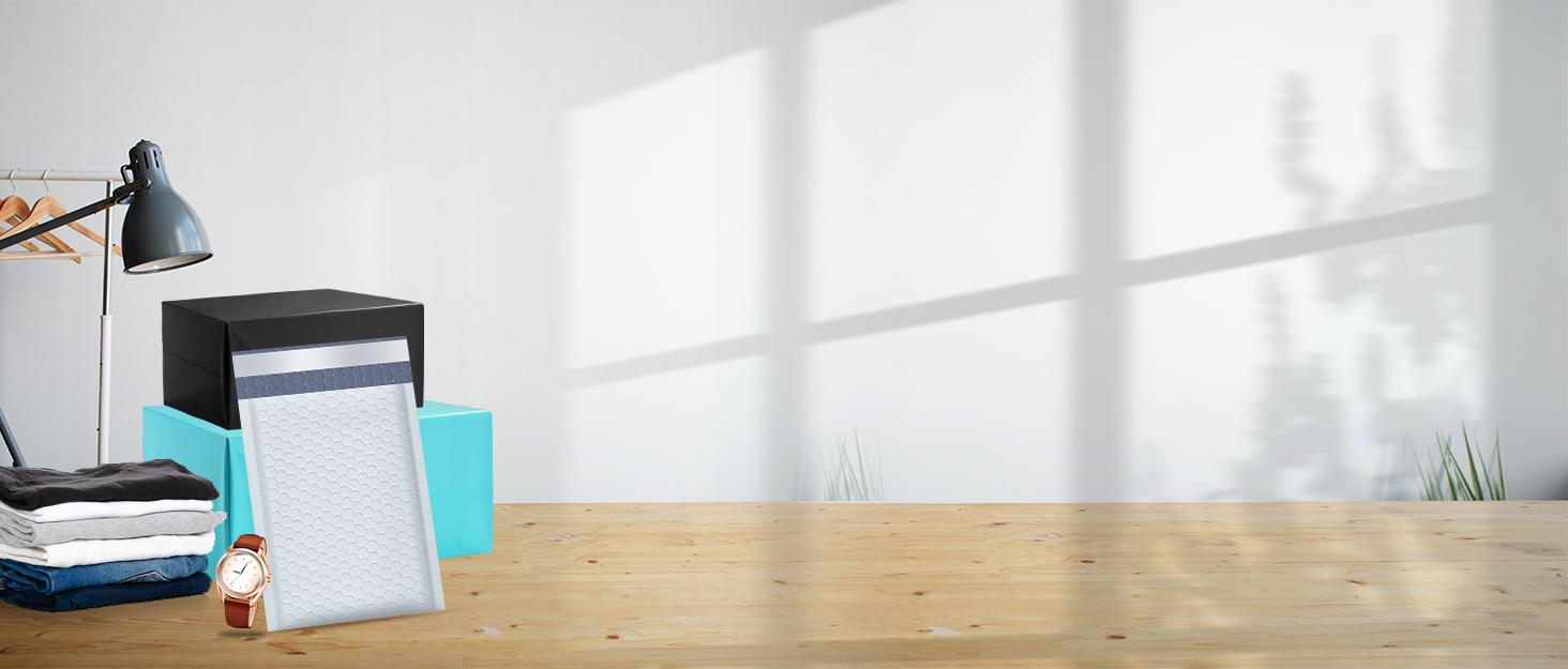 Bubble Mailers 8.5x12 Inch Black 25 Pack Usable Size 8.5x11 Poly Padded Envelopes #2 Medium Mailing Opaque Packaging Postal Self Seal Waterproof Boutique Shipping Bags for Clothes Makeup