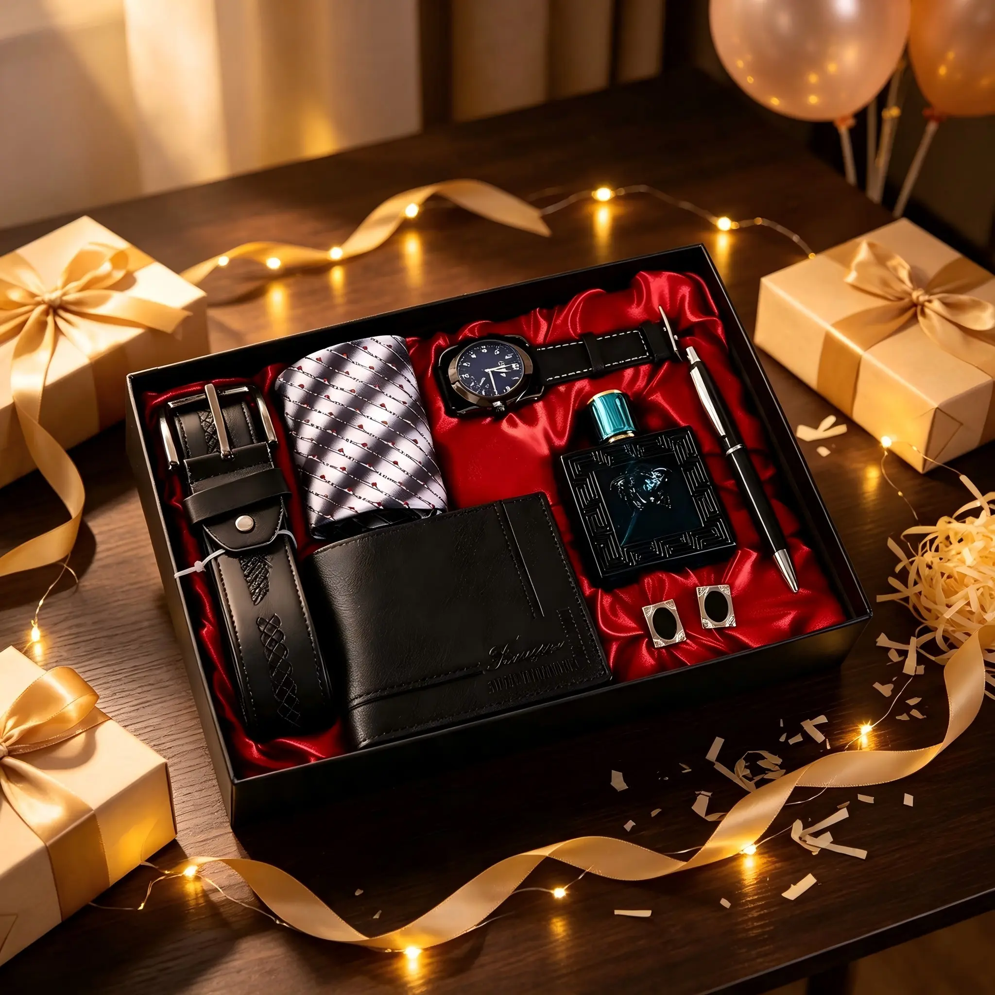 Elegant Party Gift Box, Festive Holiday Gift Set, Business Gifting, Appreciation Gifts, Perfect for Men, Sophisticated Packaging, Ideal for Celebrations
