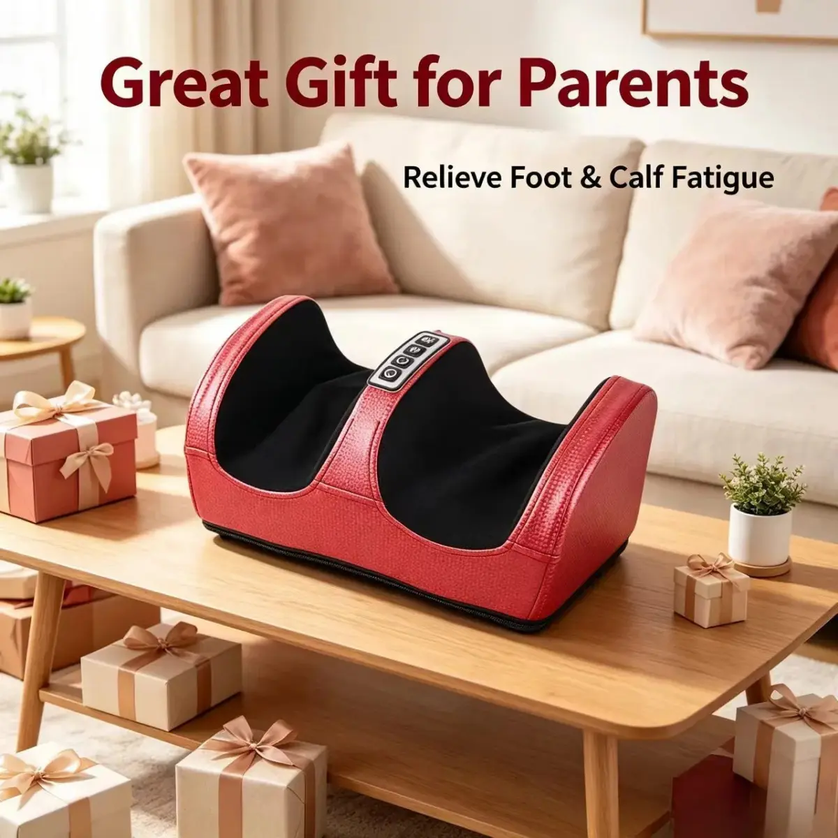 Foot Massager with Heat, Shiatsu Kneading Foot and Calf Electric Massager Machine with Roller, Massage Feet/Arm/Calf/Ankle for Relax, Plantar Fasciitis, Pain Relief, Gifts for Women & Men
