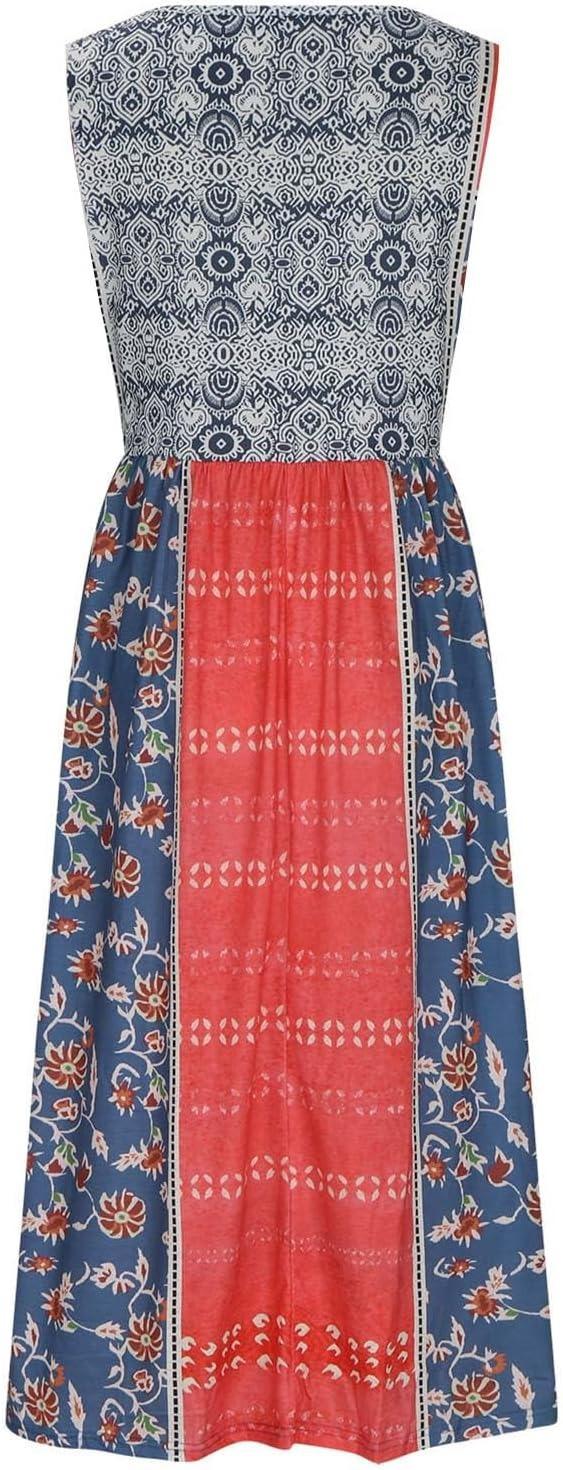 Europe and the United States 2026 spring and summer new print sleeveless pullover dress women casual plus-size dress