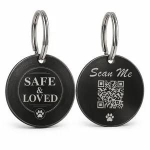 Durable Qr Pet ID Collar Tag, Scan to View Pet Info and Contact Owner, Reliable Pet Identification, Easy-To-Use Qr Code Label