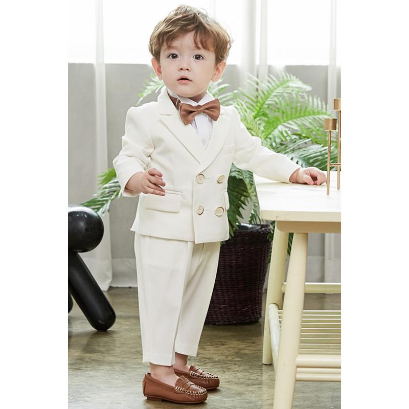 Children's Suit, White Boy Casual Handsome Little Comfortable Birthday Suit
