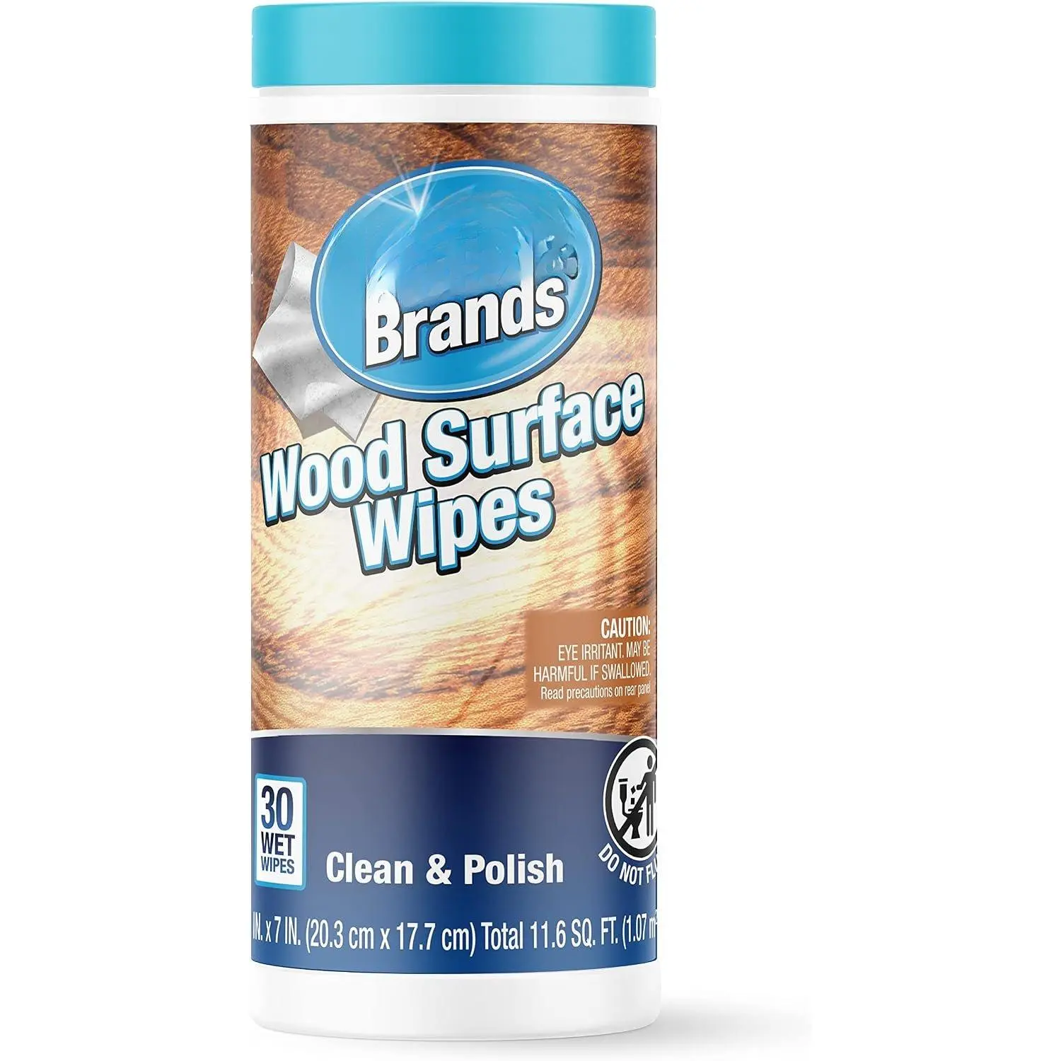 Solid Synthetic Multi-Surface Cleaning Wipes - 30 Count (Pack of 1), 30 Wipes for Kitchen & Bathroom, Removes Dirt & Grime Buildup, Cleans, Protects & Polishes Cabinets, Furniture, Floors, Clean & Polish, Phosphate-Free