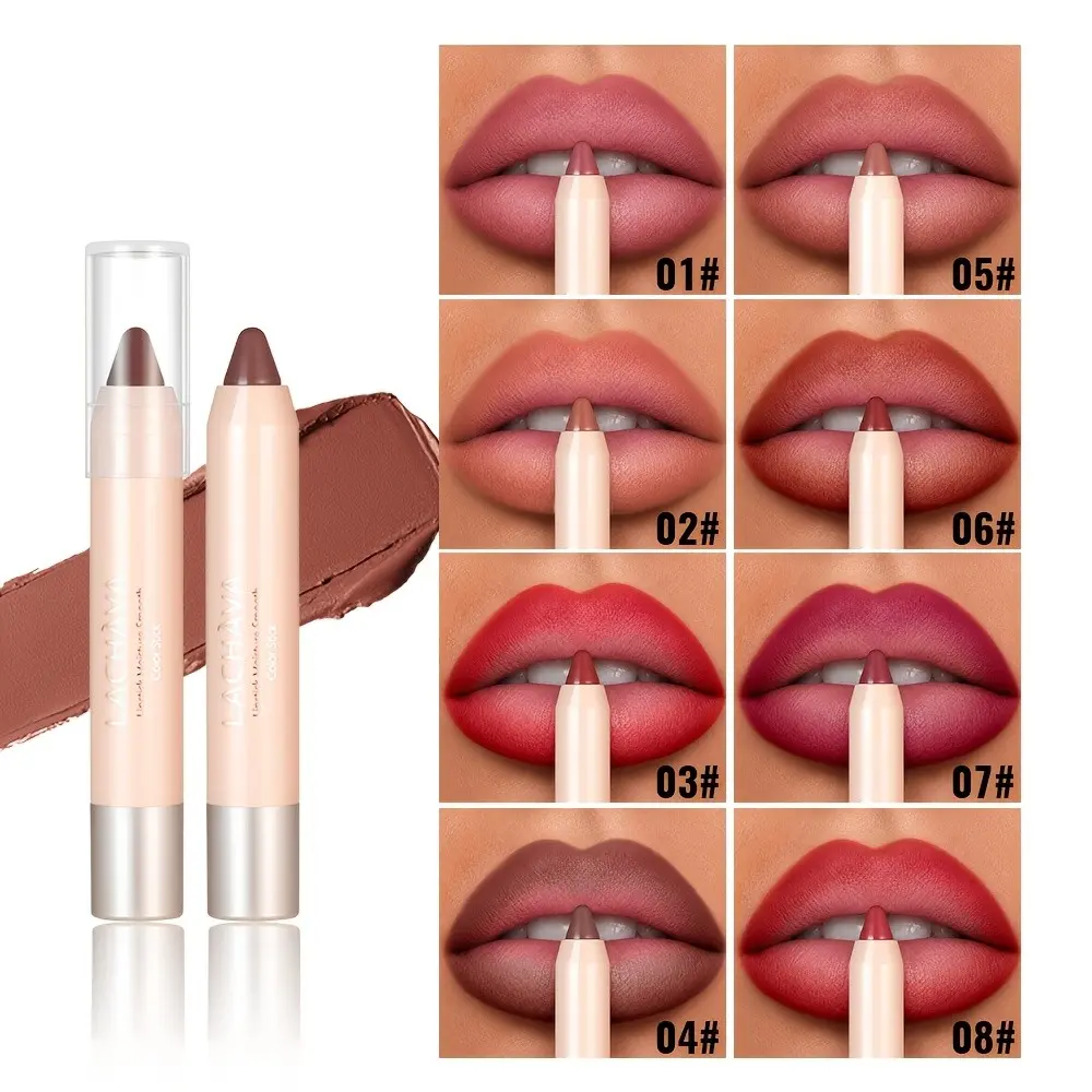 Two-In-One Matte Lipstick Liner, Smooth Application, Long-Lasting, Cupcake Lips, Daily Use, Suitable for Women and Students