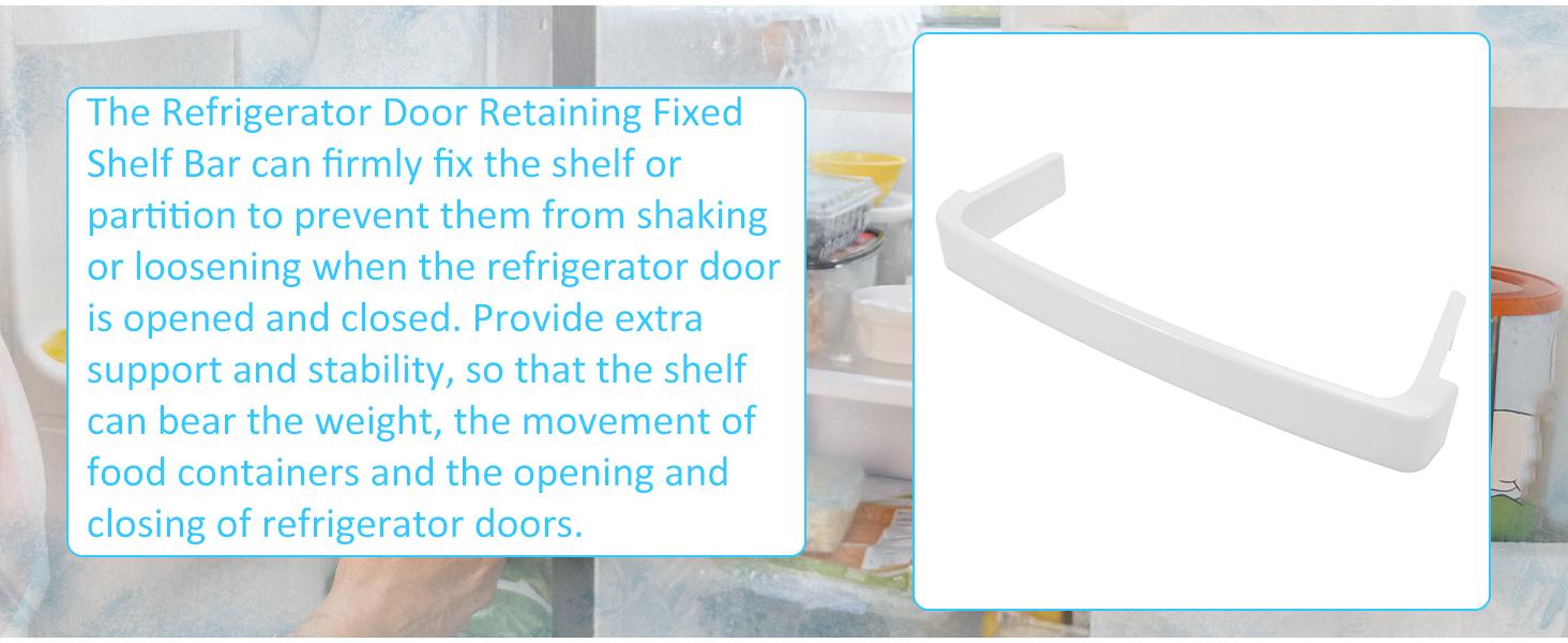 HECASA WR17X11889 AP3855305 Refrigerator Door Retaining Fixed Shelf Bar for 1169732 AH964507 EA964507 PS964507 WR17X12916 Replacement only White