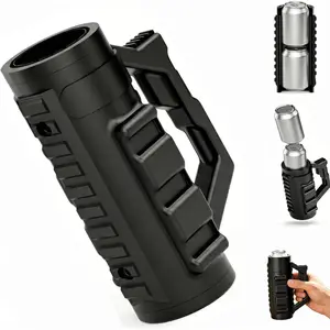 Tactical Style Insulated Can Holder, Portable Multi‑Function Double Sleeve for 2 × 12oz Slim Cans, Party Beverage Protector