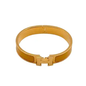 Pre-owned HERMES Clic H Enamel H Buckle bracelet P226055488