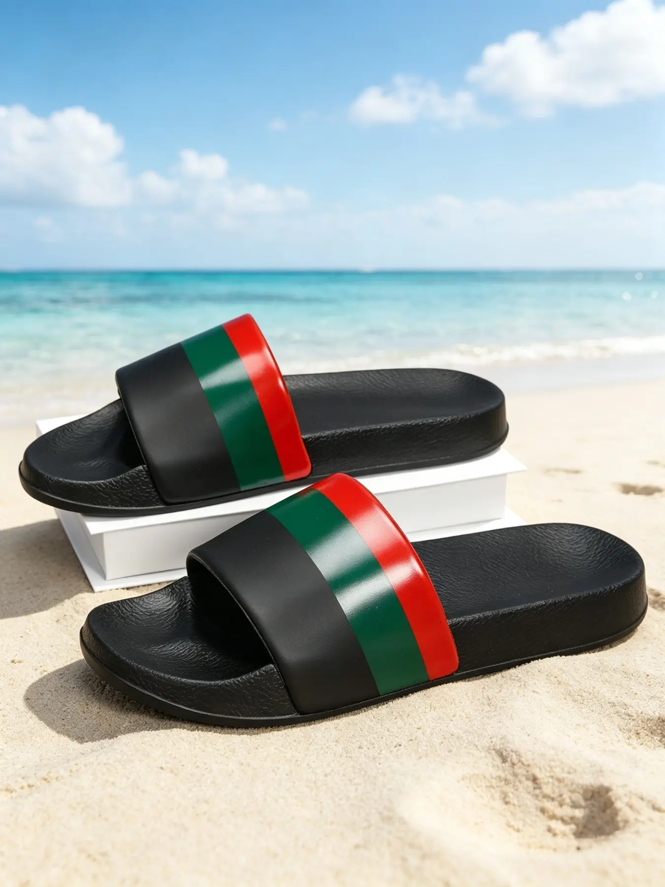 Classic Men's Fashion Sandals, Durable Eva Sole, Casual Home Sports Outdoor Shoes, Summer Beach Leisure Men's Flip Flops, Sports Slides, Slipper Sandals