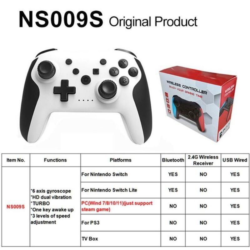 Wireless Bluetooth-Compatible Gamepad, 1 Count Portable Dual vibration Controller, Console Accessories Compatible with Nintendo Switch Pro PC Windows, Wireless Joystick