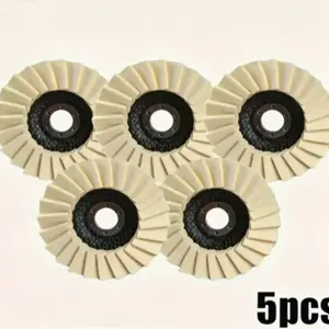 5-Piece Felt Polishing Wheel Pad Set, Buffing Wheels, Ideal for Metal Rust Removal, Scratch Repair, Mirror Polish, Surface Treatment, Glass, Ceramic, Marble, Wood
