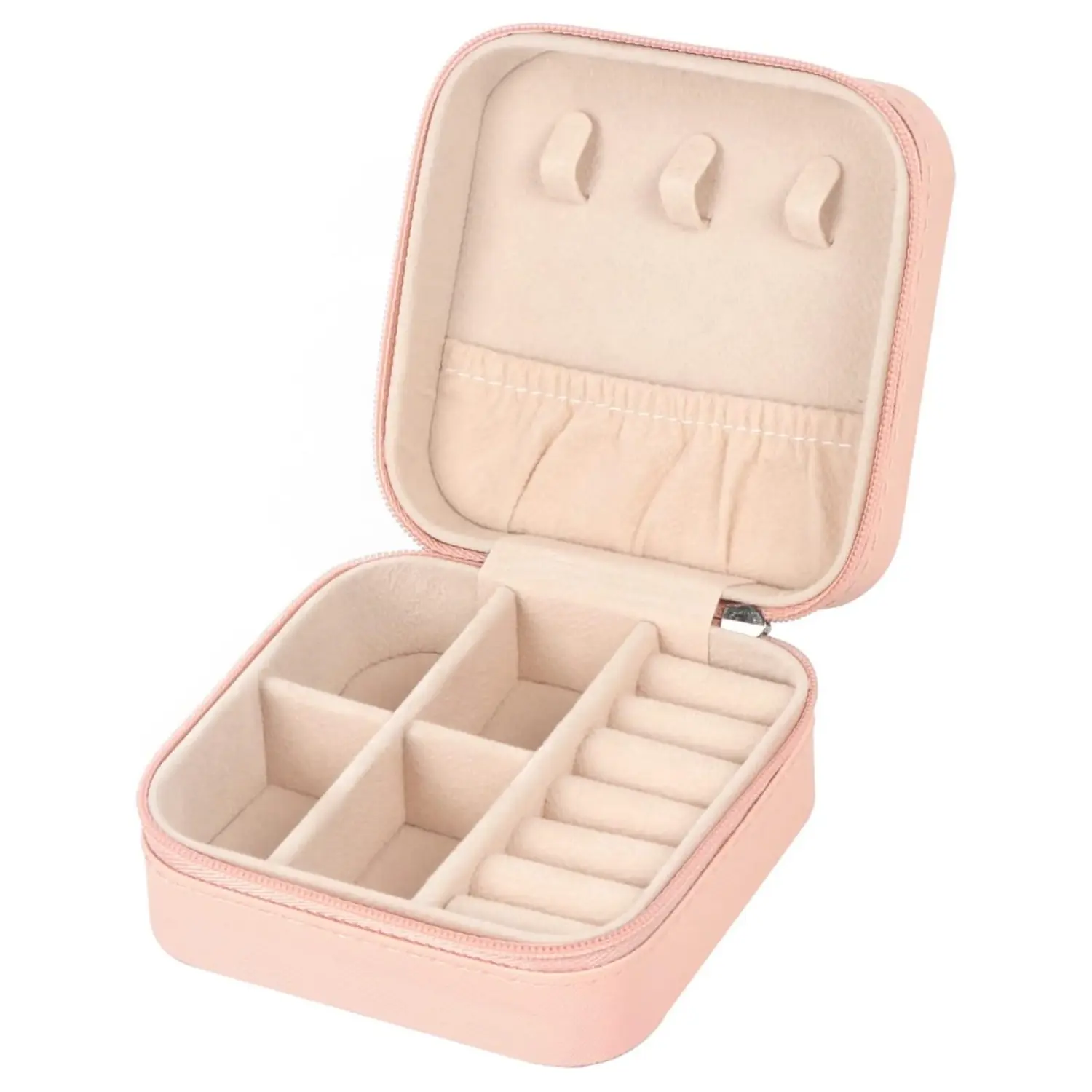 Portable Jewelry Storage Box, 1 Count PU Leather Jewelry Organizer, Dustproof Organizers, Durable Lightweight Organizer, Multi-grid Jewelry Storage Box For Earring Necklace Ring Bracelet, Summer Gift