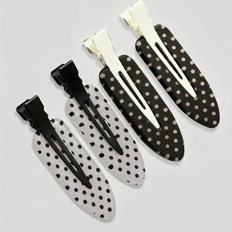 Cute 4-Piece Fashion Dotted Hair Clips for Women, Fun Hair Clips, Casual Versatile Side Bangs Hair Clip, Suitable for Daily Life and Outdoor Activities, Hair Clip Set, Hairclips