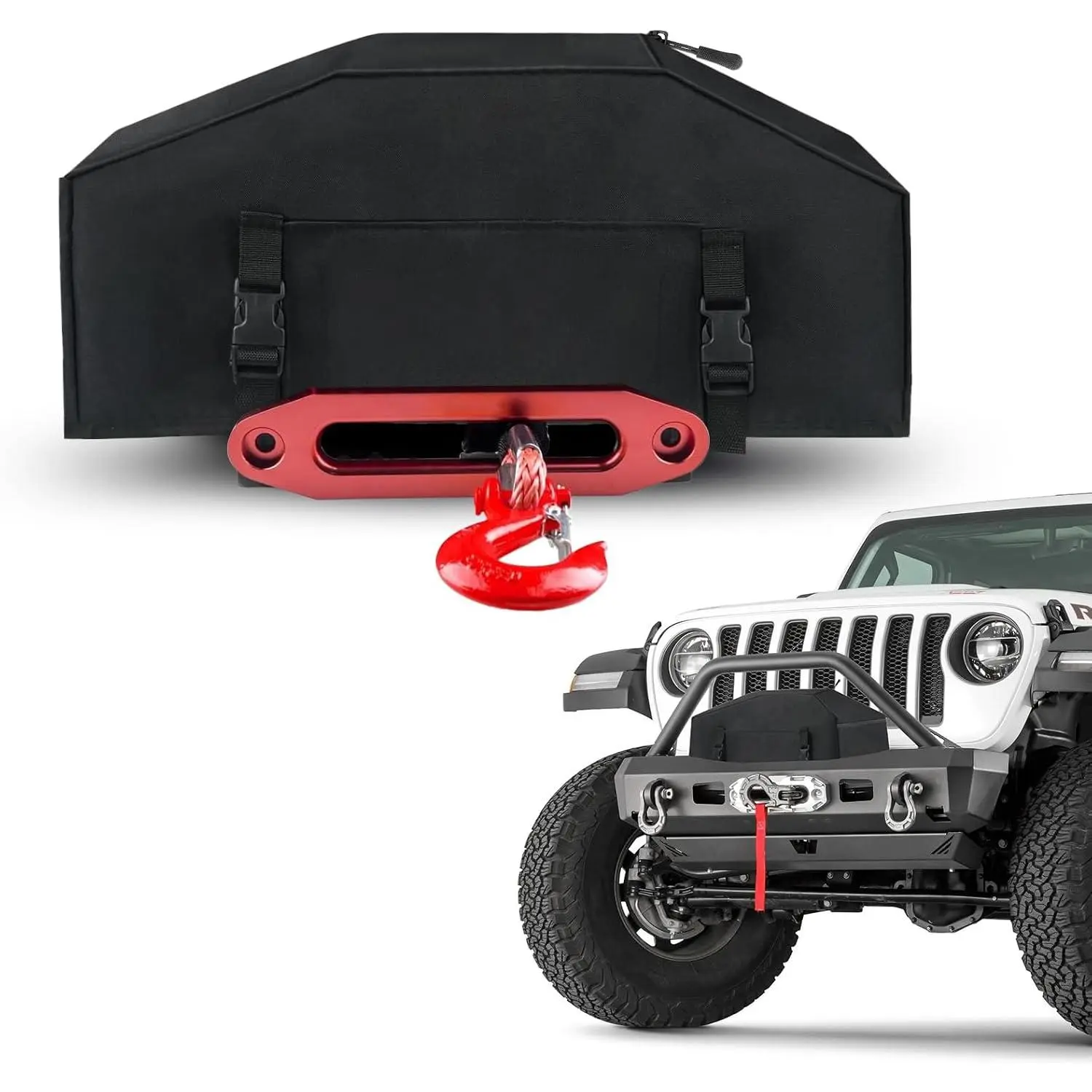 Heavy-Duty  Winch Cover fit for 8000-13500lbs Winch | High Durability PVC,UV-Resistant  UV Sun  Resistant,Indoor/Outdoor,winch accessories