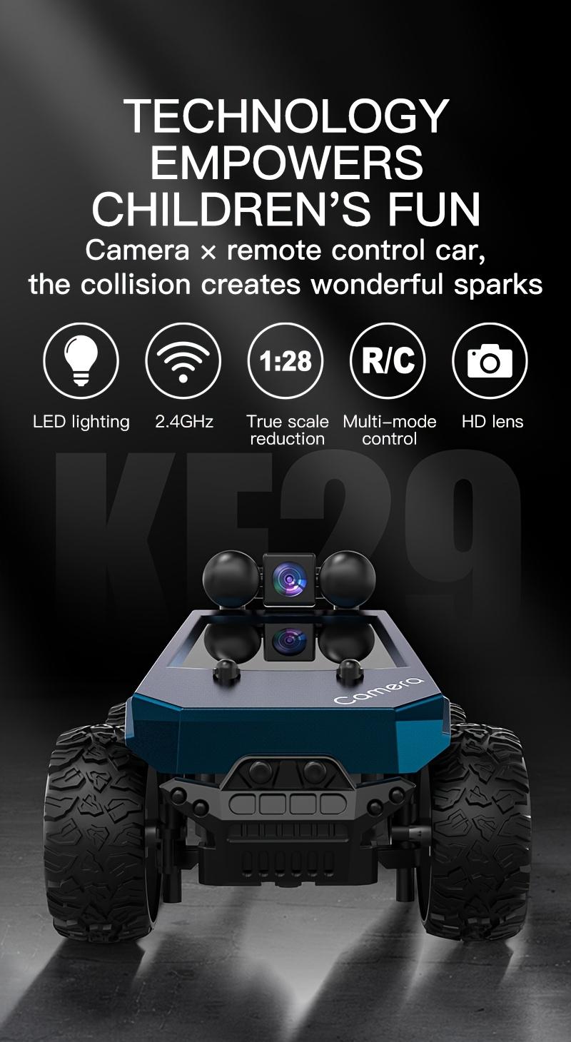 1:28 Camera Remote Control Car |     Controllable via mobile app, real-time image transmission from the roof camera, LED roof light