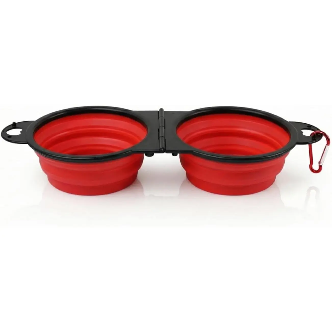 Foldable  Bowl, Collapsible  &  Bowl 12.5"x4.3"x 2", Red | Adjustable  Bowl, Collapsible  & Water Bowl for Walking & Hiking