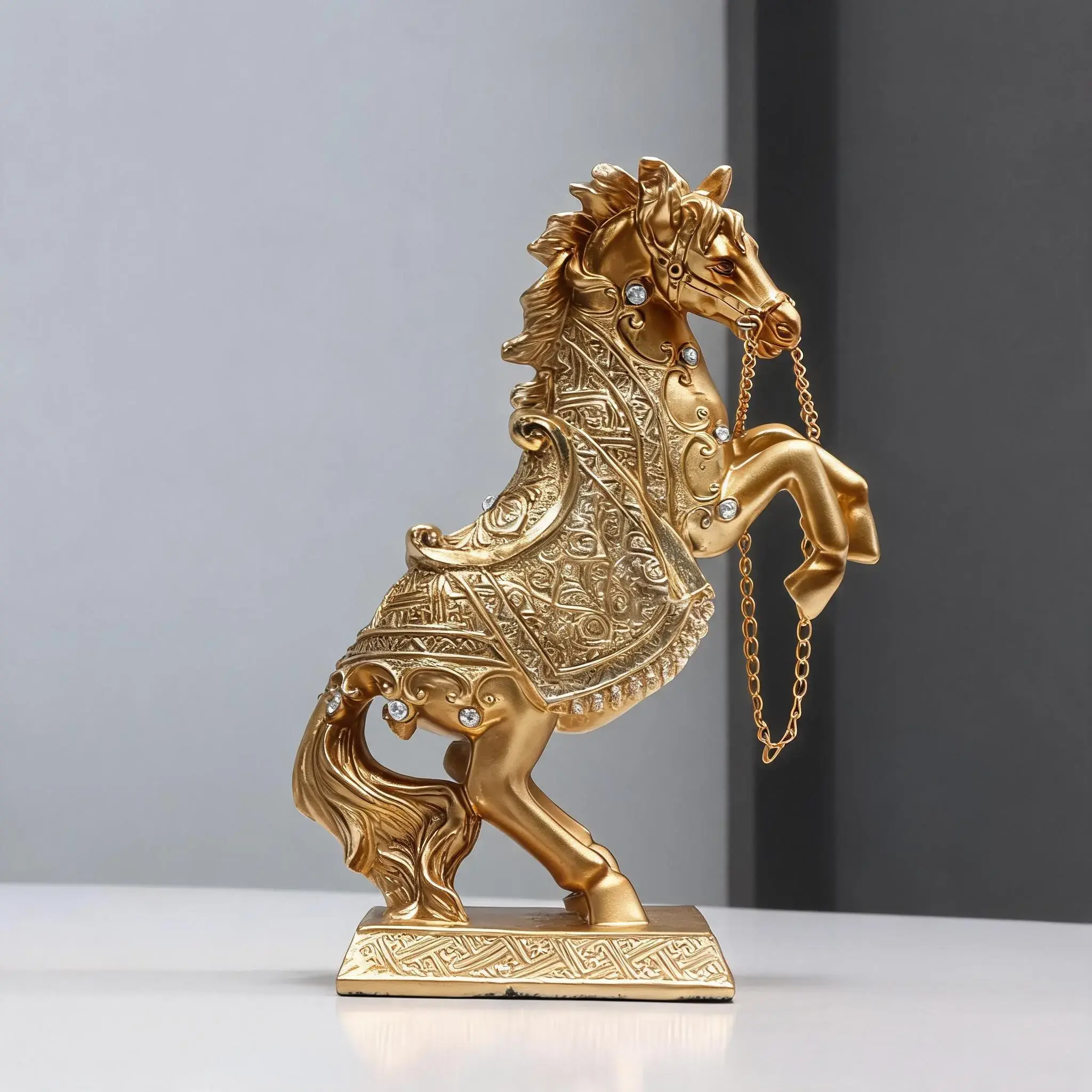 Horse Figurine Home Decor, Cute Horse Design, Living Room Bedroom Decoration, Sculpture Desk Decor, Elegant Animal Statue, Decorative Figurine, Unique Gift Idea, Durable Material