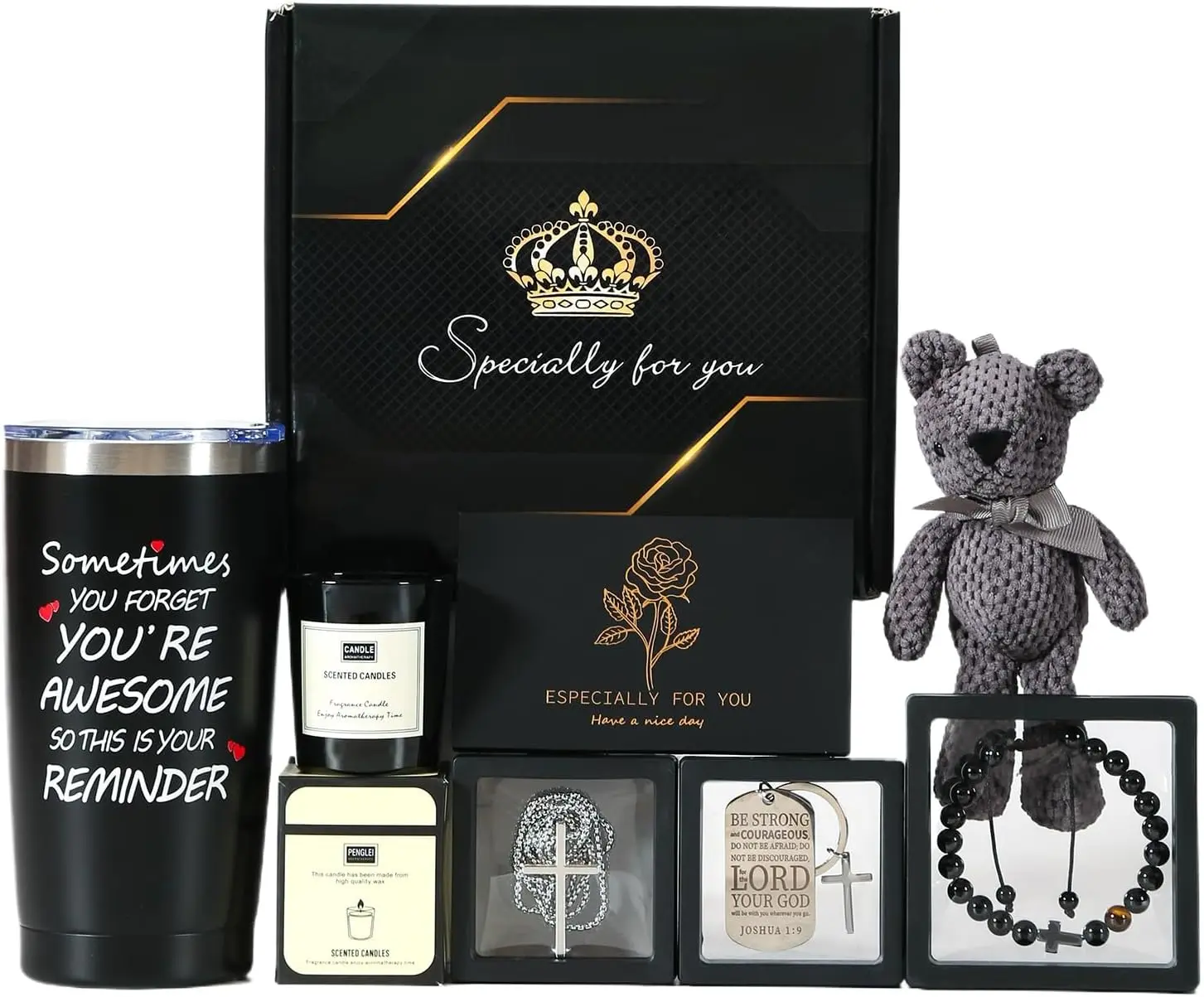 Gift Basket for Men with Tumbler, Birthday Present for Him